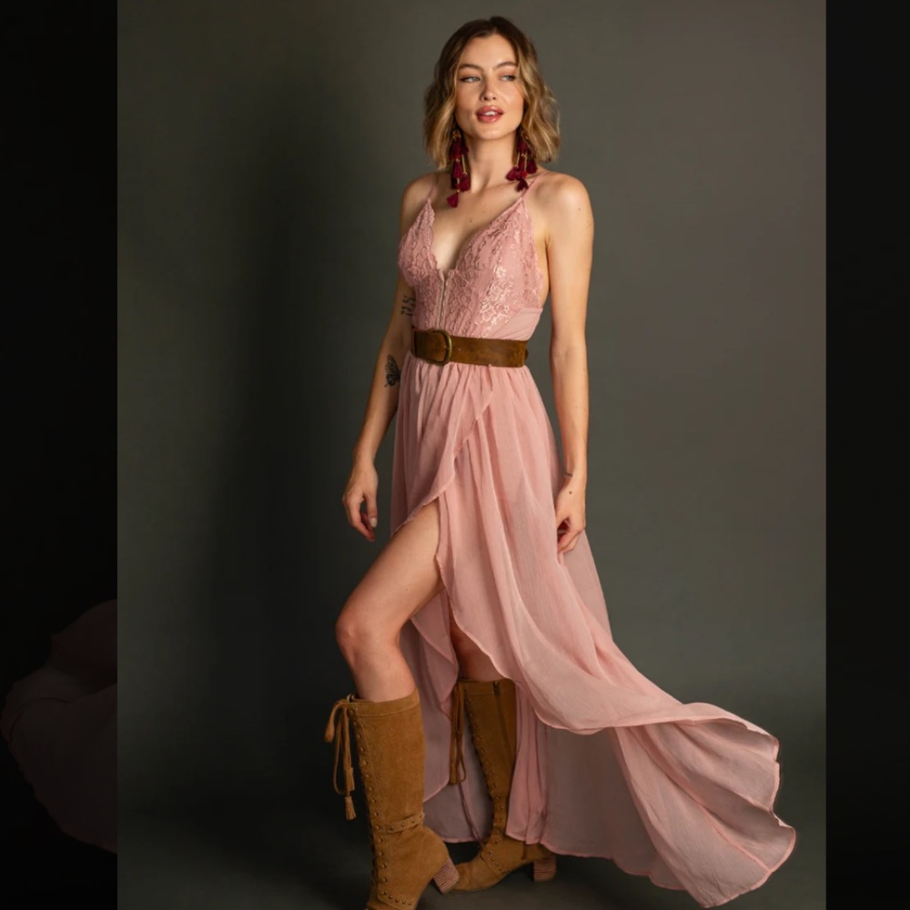 NWT Katharina Romper Dress M Nude Blush